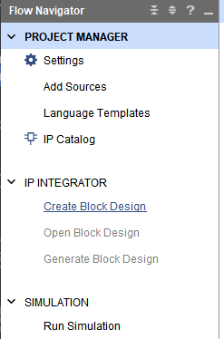 IP INTEGRATOR  Create Block Design